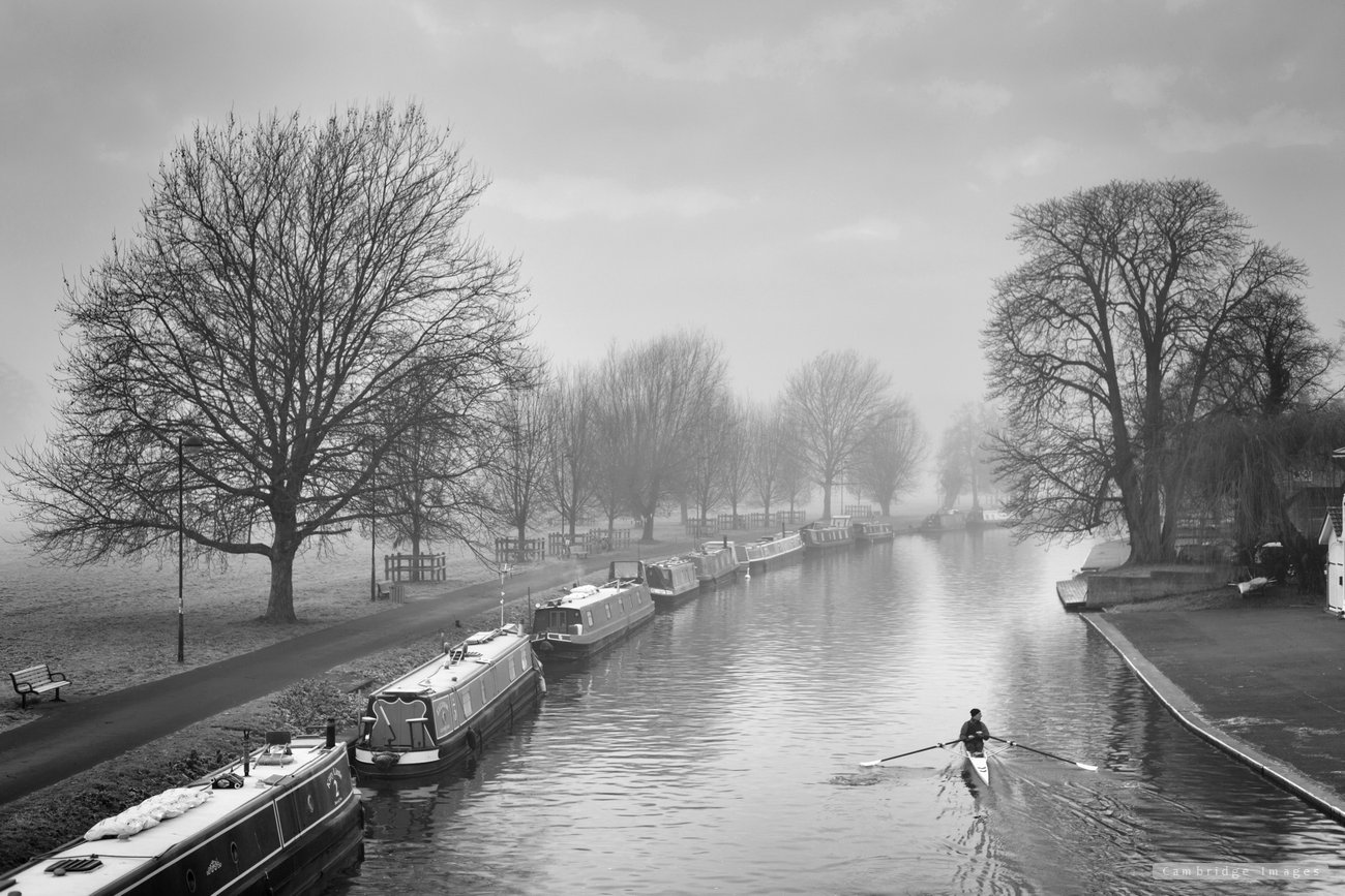 Cambridge black and white photo